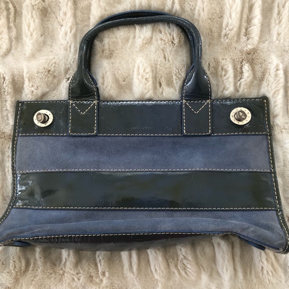 Michael Kors Handbags - Michael Kors blue suede purse tote
